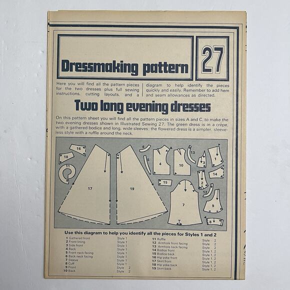 Vintage Designer Sewing Patterns Uncut Lot Of 4 Evening Dress Nightdress Blouse - Picture 2 of 12